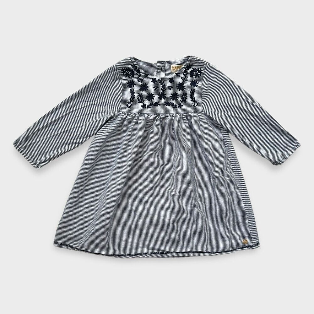 Pink Chicken Blue and White Embellished Sundress